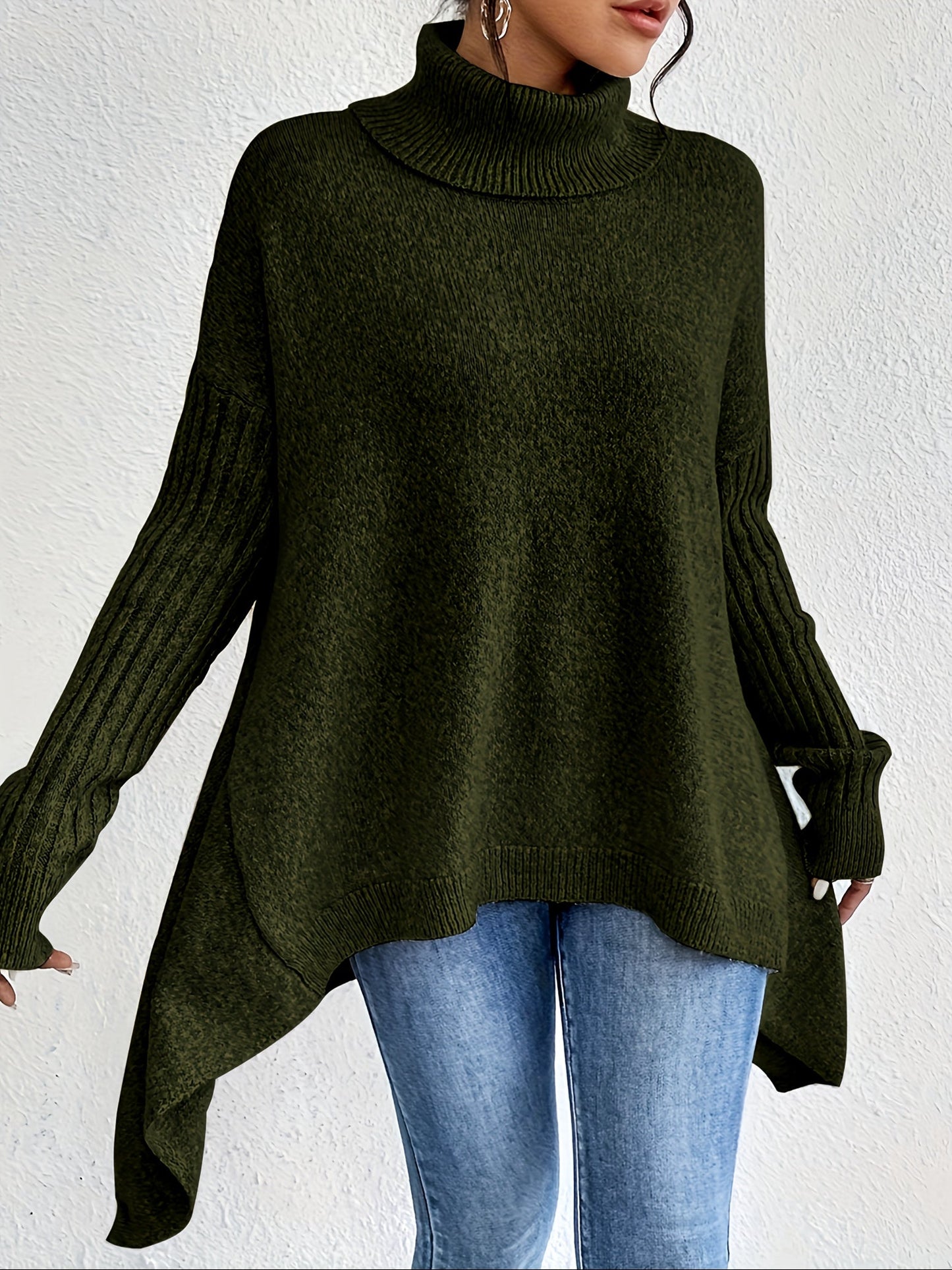 Tahlia™ - Casual Long Sleeve High Neck Sweater