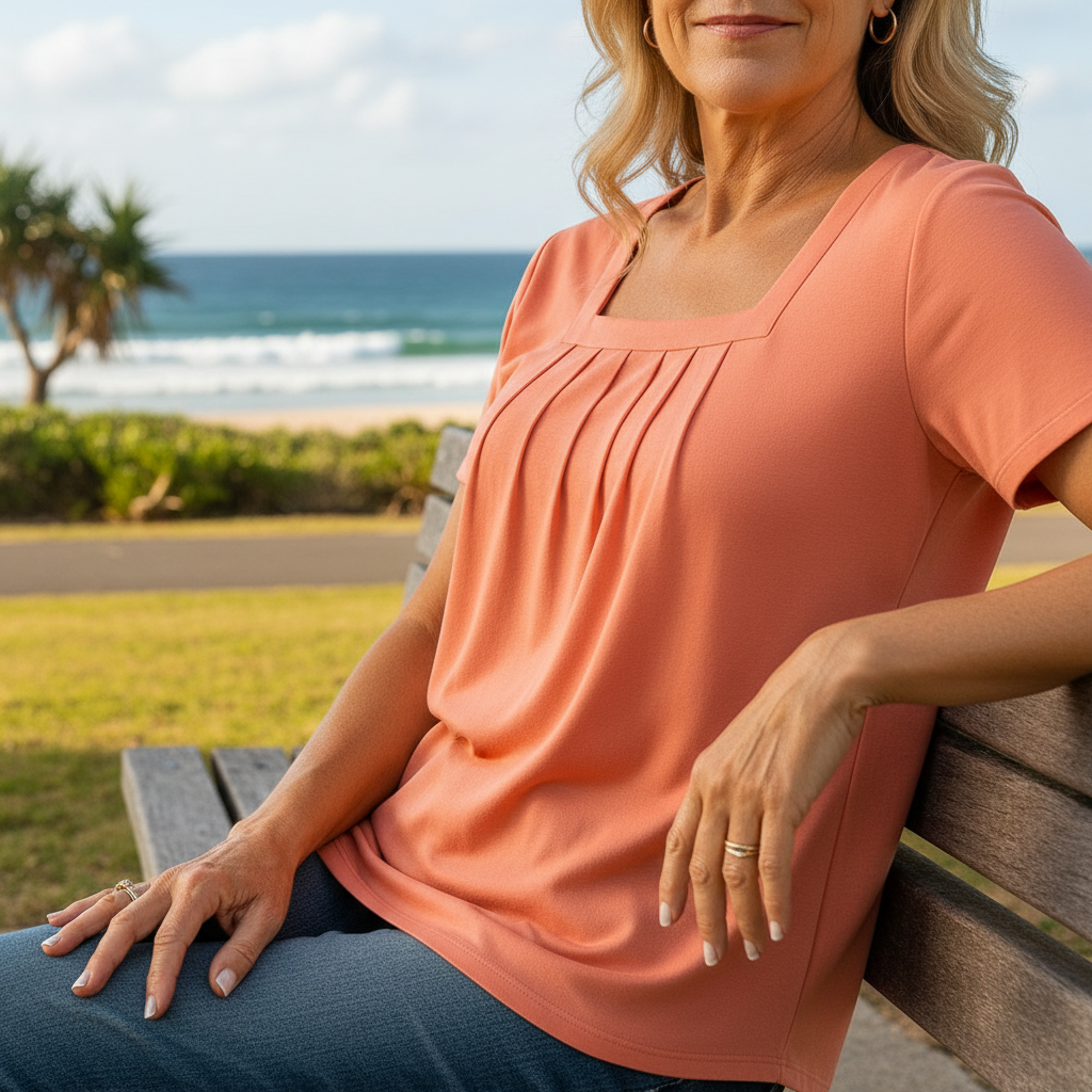 Colleen™ – Pleated Comfort Top