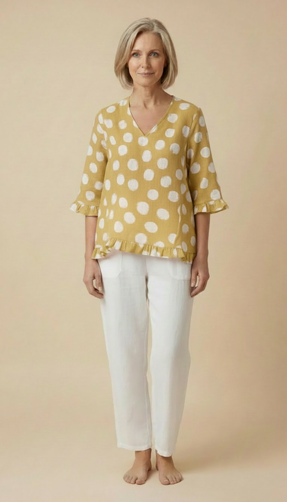 Freya™ - Casual Vintage Printed Tummy-cover Top