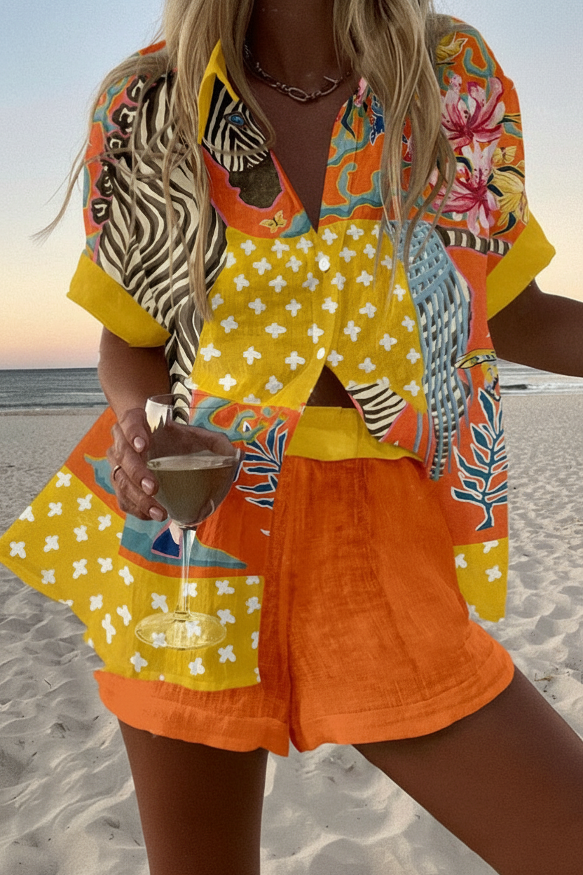 Norellia – Short Summer Jumpsuit with Dots