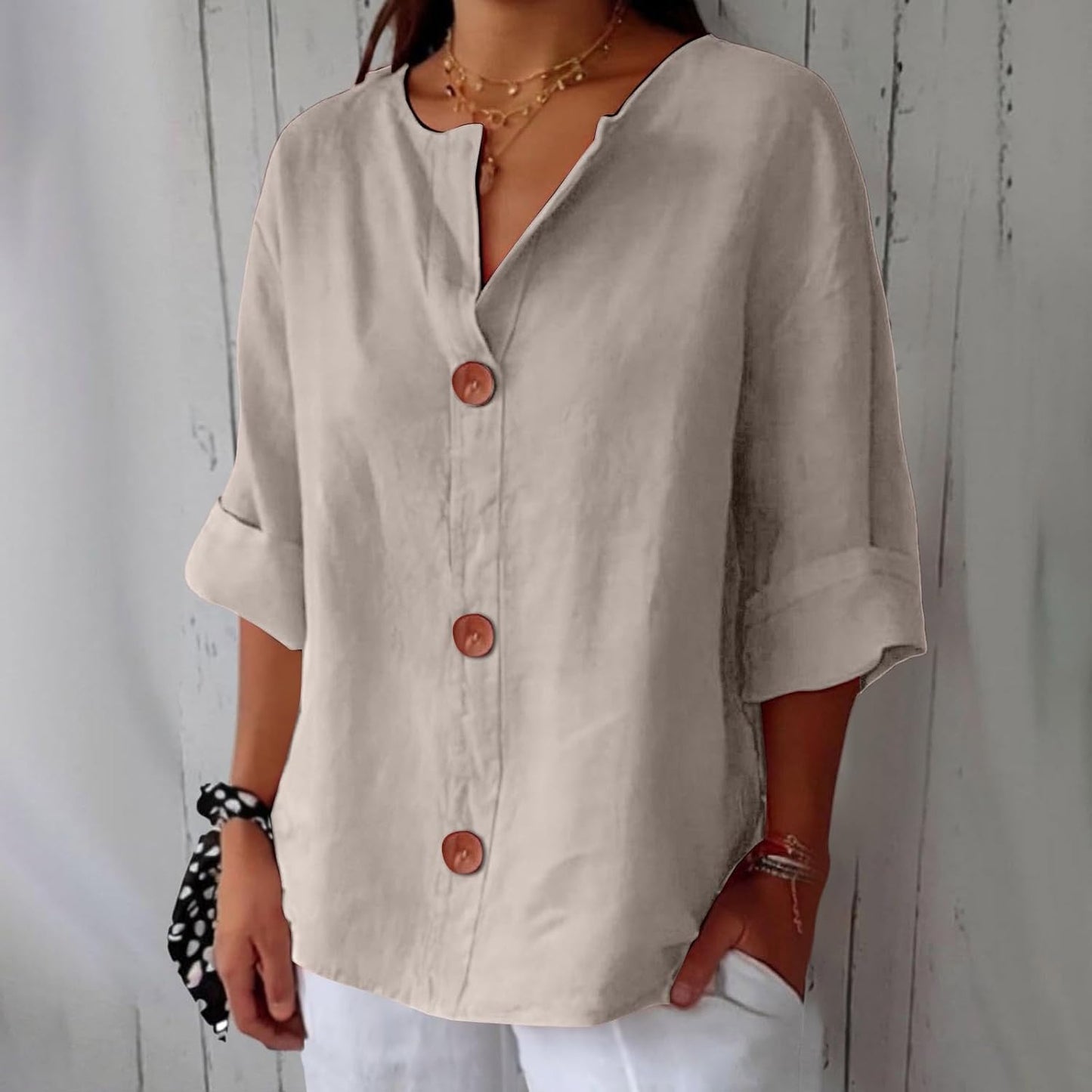 Noora™ Relaxed Linen Blouse
