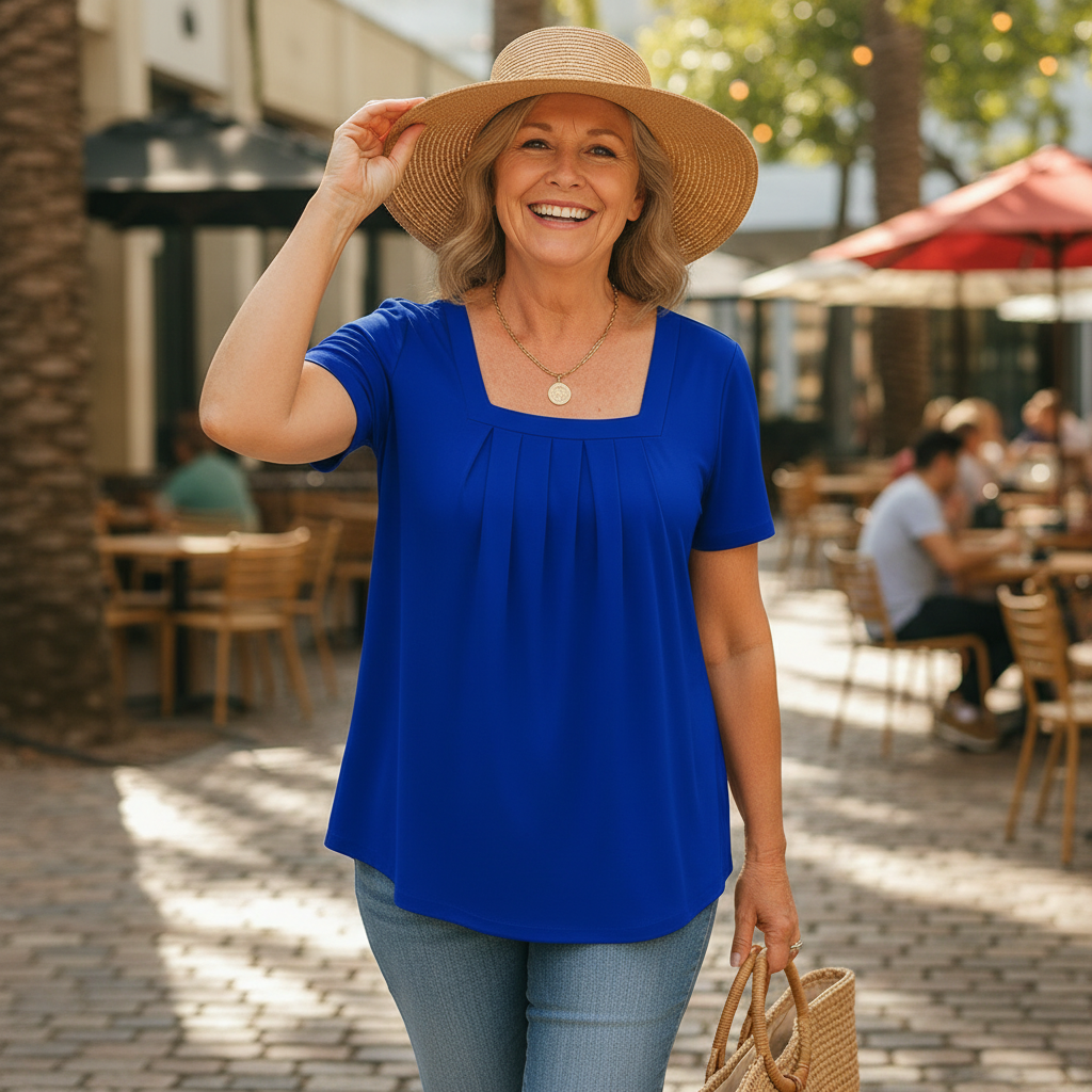 Colleen™ – Pleated Comfort Top