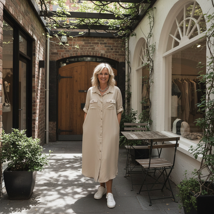 Selwyn™ – Relaxed Button-Front Shirt Dress