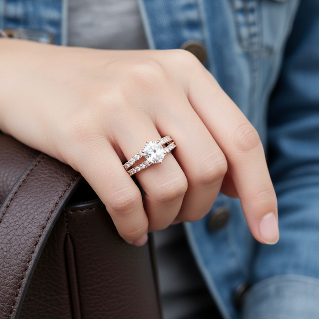 Seraphina™ – Eternal Radiance Ring Set (Gold)