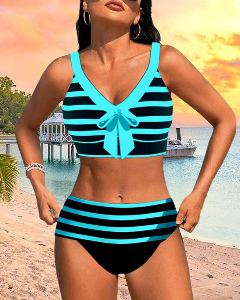 Grace® | Striped High-Waisted Bikini