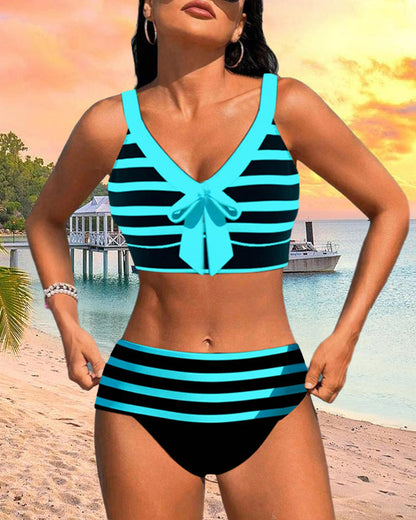 Grace® | Striped High-Waisted Bikini