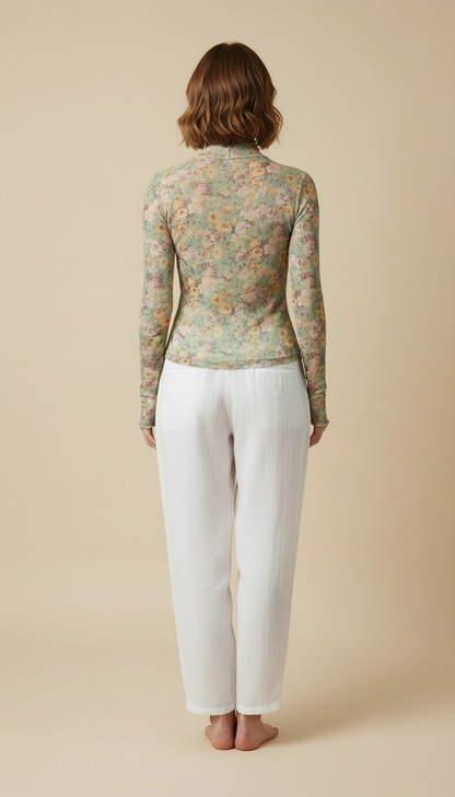 Ravena™ Printed Mesh Long-Sleeve Top