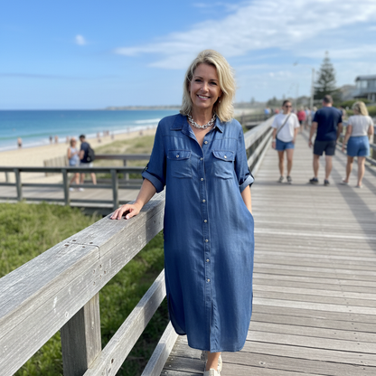 Selwyn™ – Relaxed Button-Front Shirt Dress