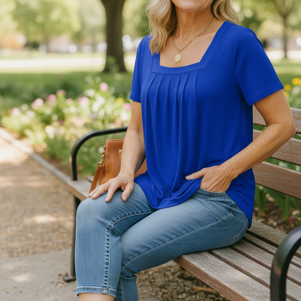Colleen™ – Pleated Comfort Top