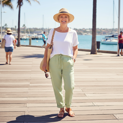 Elisse™ – Cotton-Linen Casual Trousers