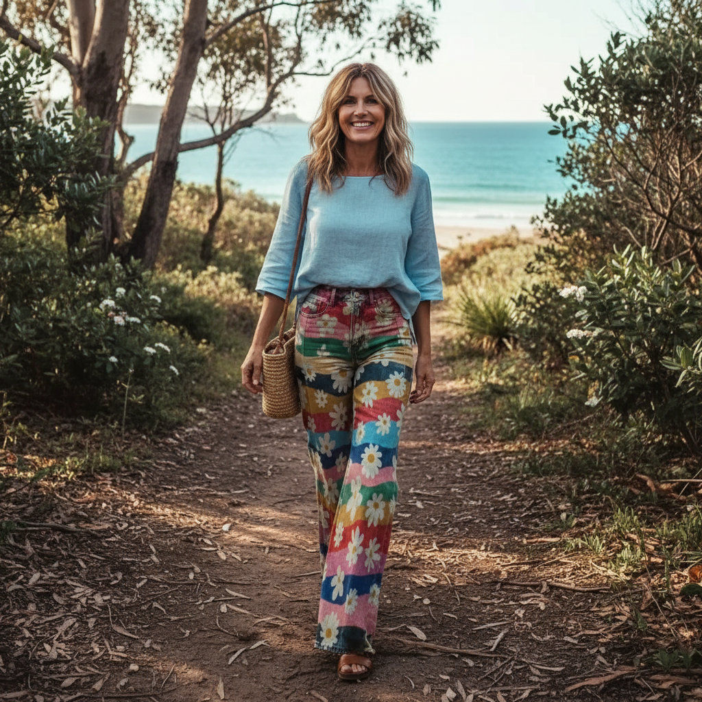 Monika™ - Boho Relaxed Floral Pants