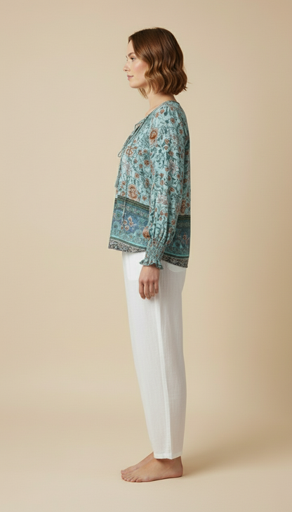 Elowen™ Bohemian Floral Blouse