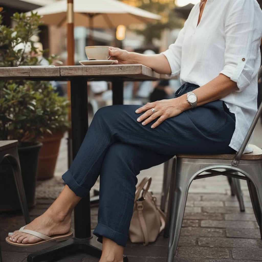 Elisse™ – Cotton-Linen Casual Trousers