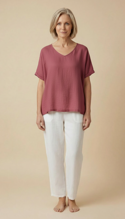 Sasha™ - Soft Loose-fit Tummy-covering Shirt