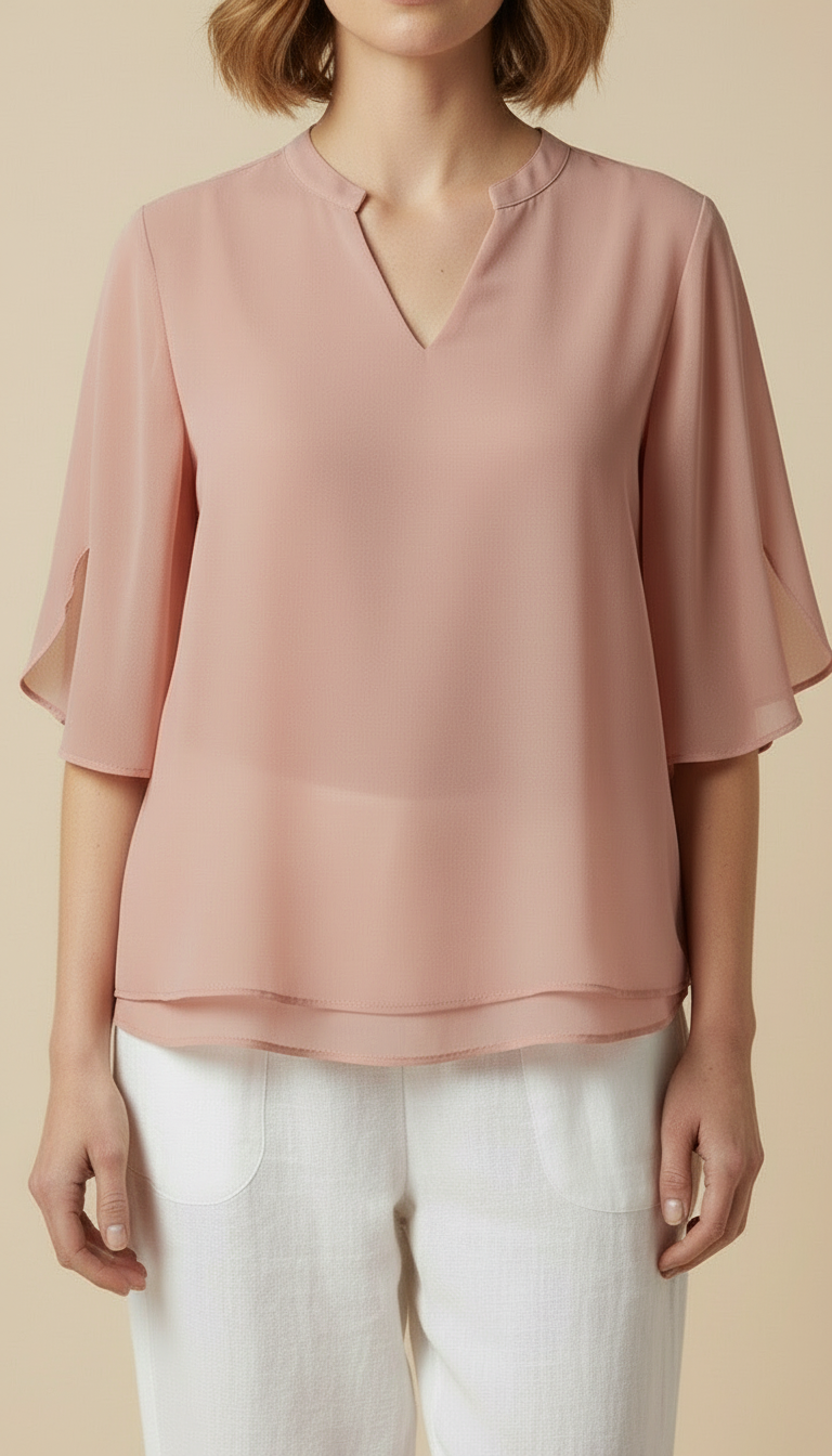Celeste™ - Chic Layered Blouse