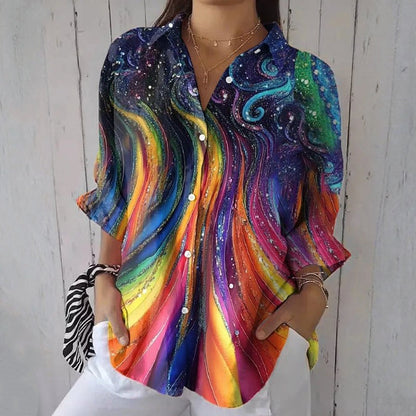 【Long Sleeves】Gradient Coloured Blouse