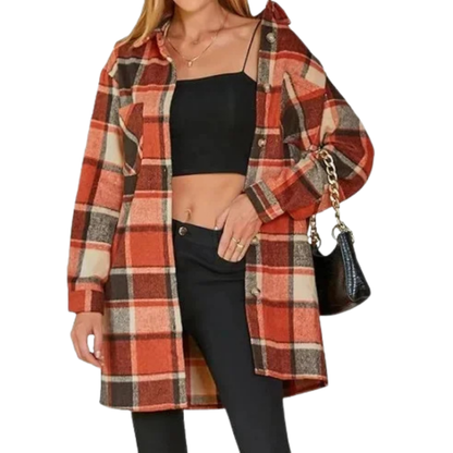 Avery™ - Plaid Button Shirt Jacket