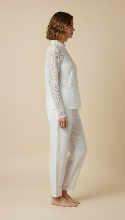 Amaris™ Sheer Embroidered Lace Top