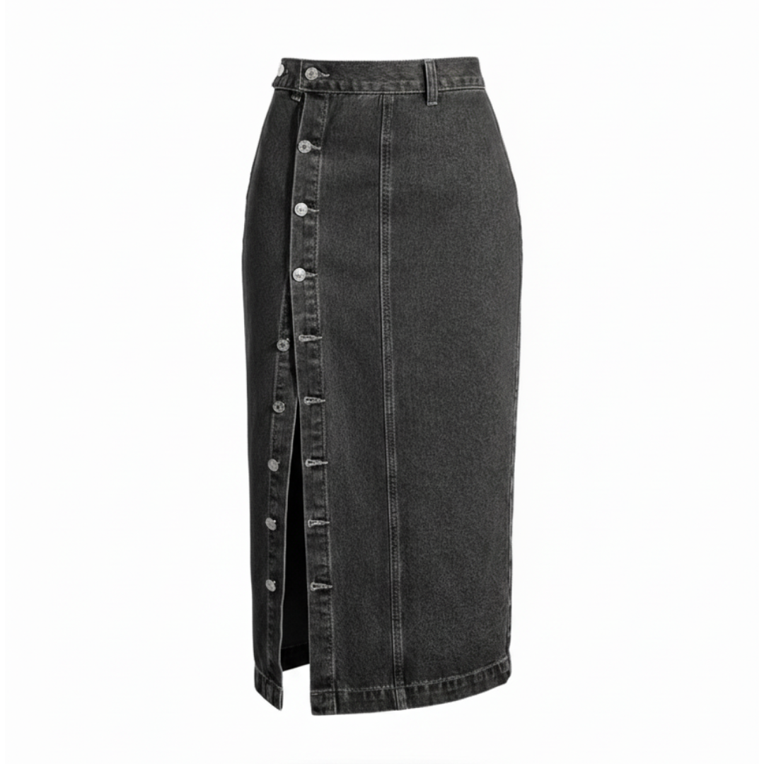 Lily™ - Denim Button Skirt