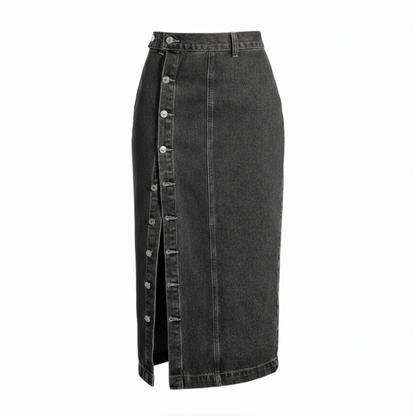 Lily™ - Denim Button Skirt