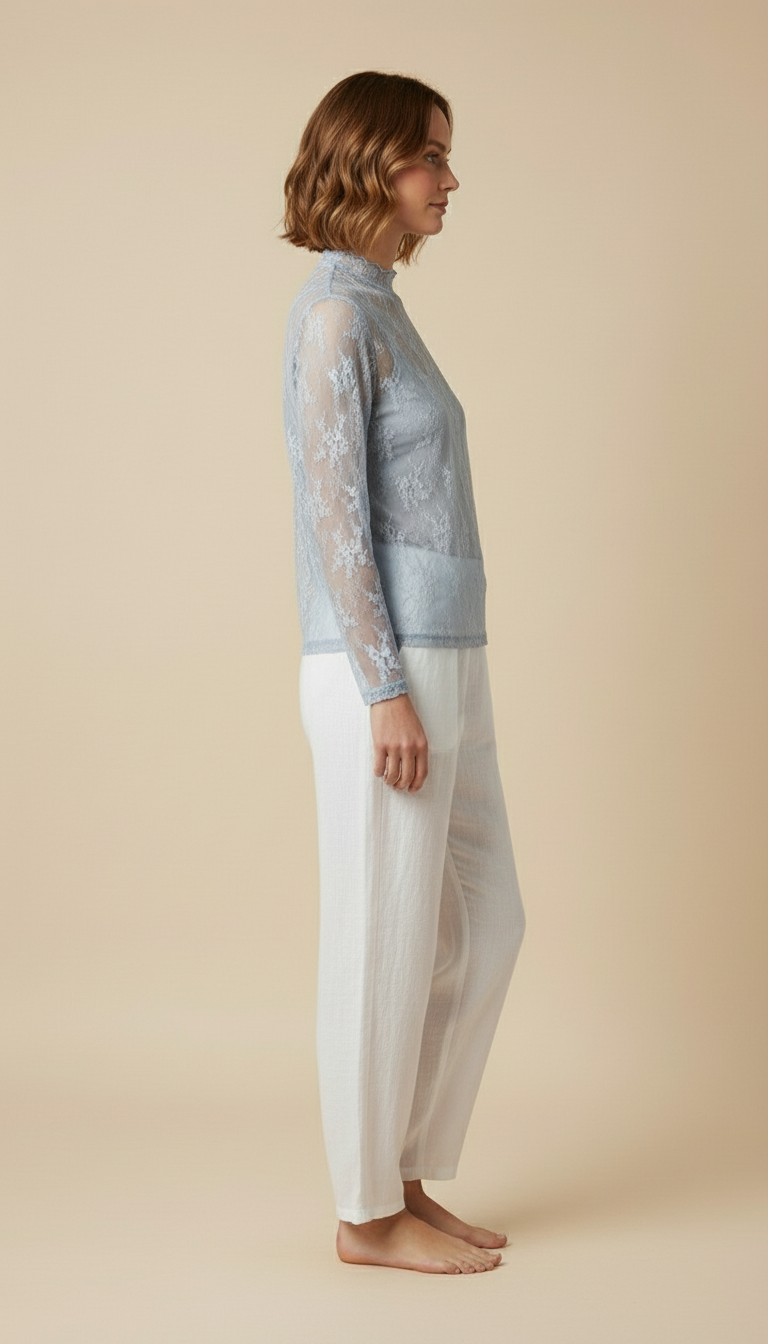 Amaris™ Sheer Embroidered Lace Top