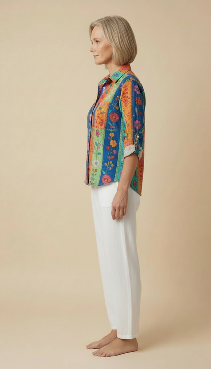 Monera™ - Vintage Printed Spring Blouse