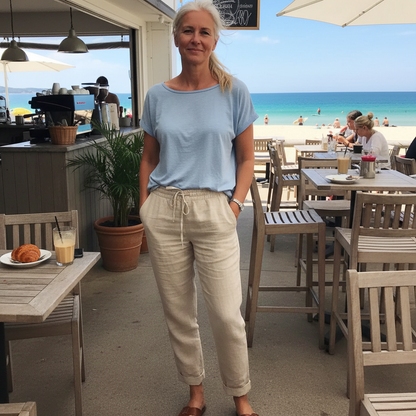 Elisse™ – Cotton-Linen Casual Trousers
