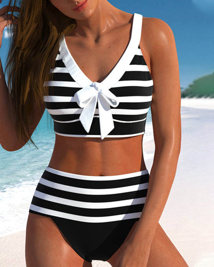 Grace® | Striped High-Waisted Bikini
