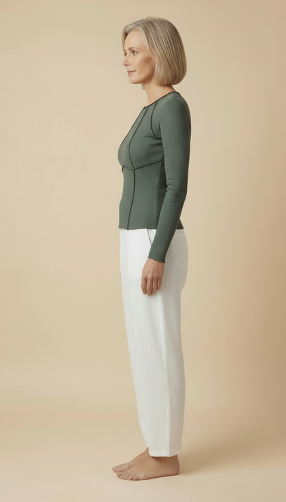 Alma™ – Long-sleeved Spring Top With Piping