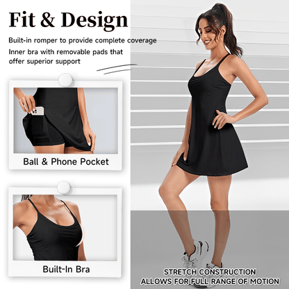 Olivia™ The Ultimate Tummy Control Backless Active Dress