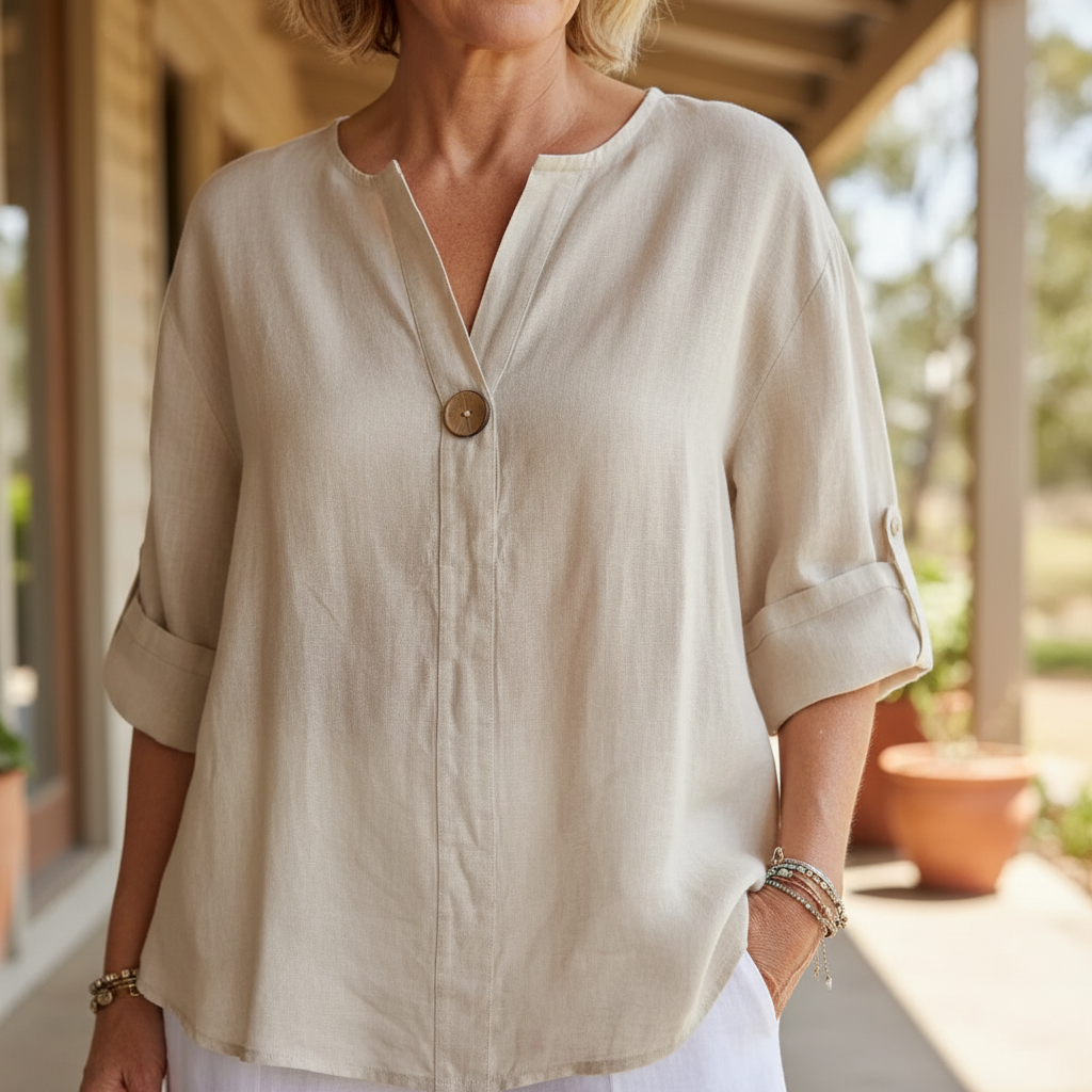 Luna™ - Casual V-Neck Blouse