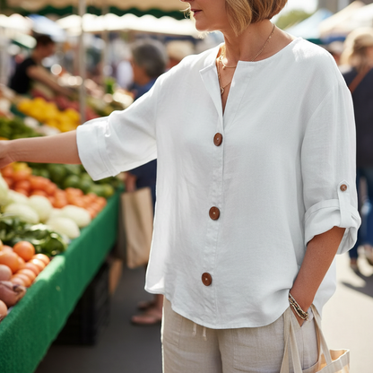 Elara™ – Breezy Classic Everyday Blouse