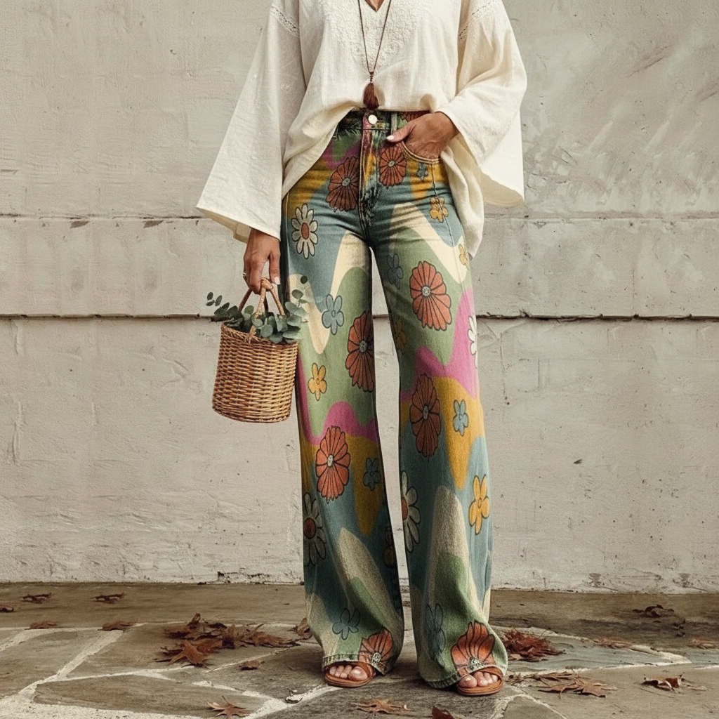 Millie™ - Boho Flower Print Pants