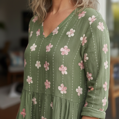 Elowen Vintage Floral Maxi Dress