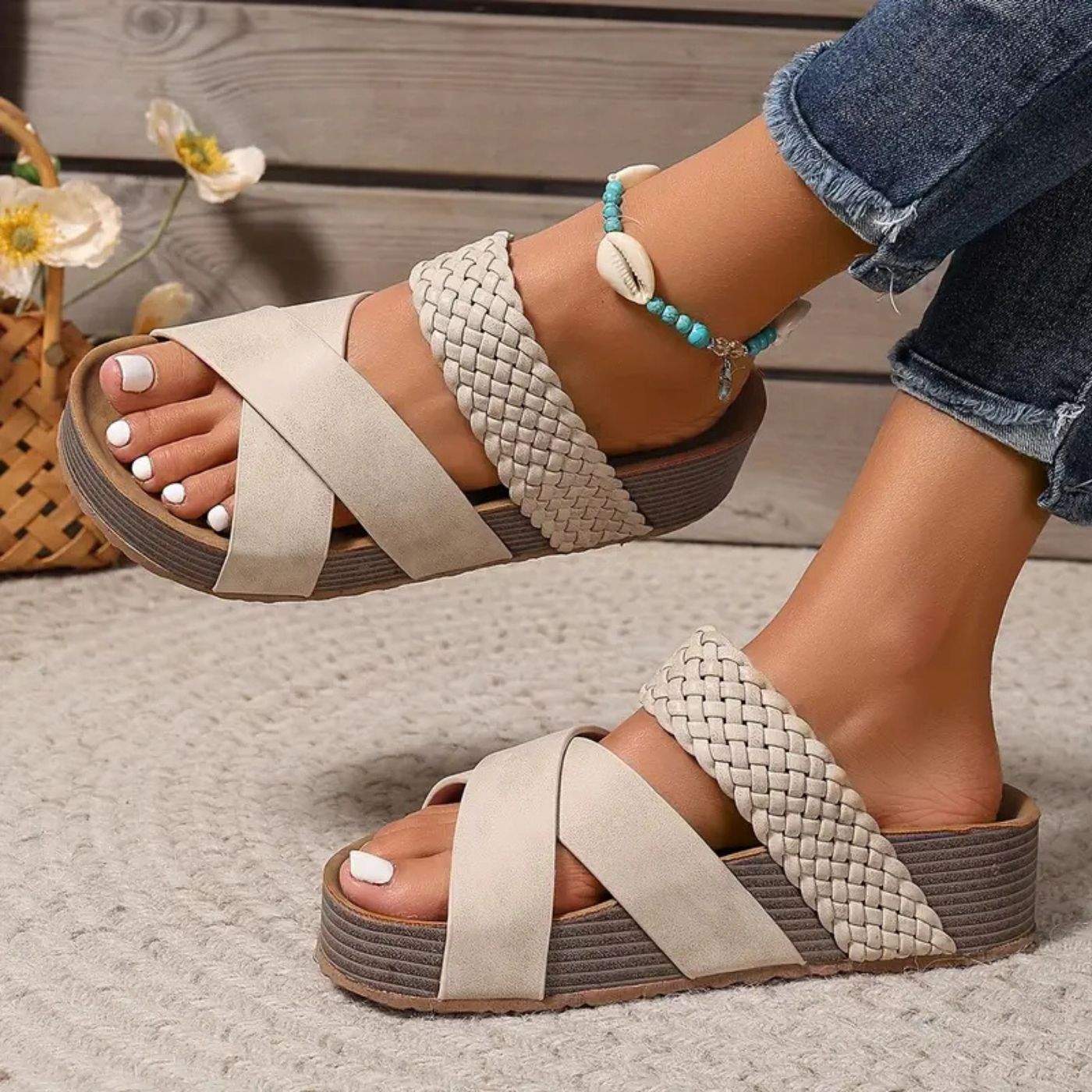 Amelia™ – Orthopedic Leather Strap Sandals