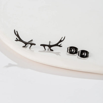 Deer Antler Stud Earrings
