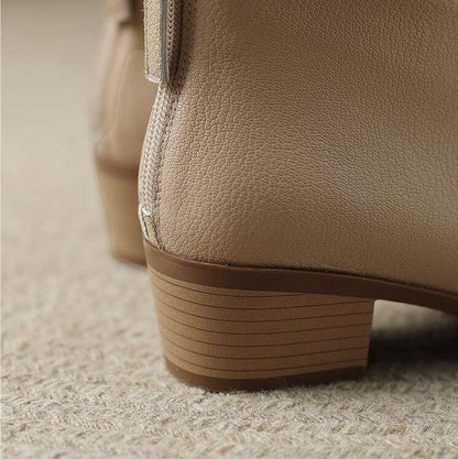 Marveira™ Pointed-Toe Vegan Ankle Boots