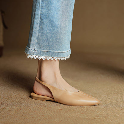 Juliet™ Genuine Leather Slingback Flats