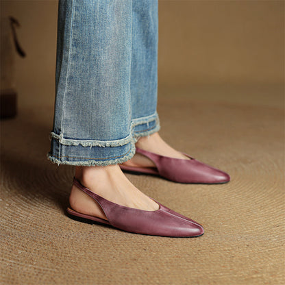 Juliet™ Genuine Leather Slingback Flats