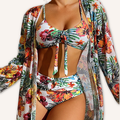 Glenda | Bikini con falda floral