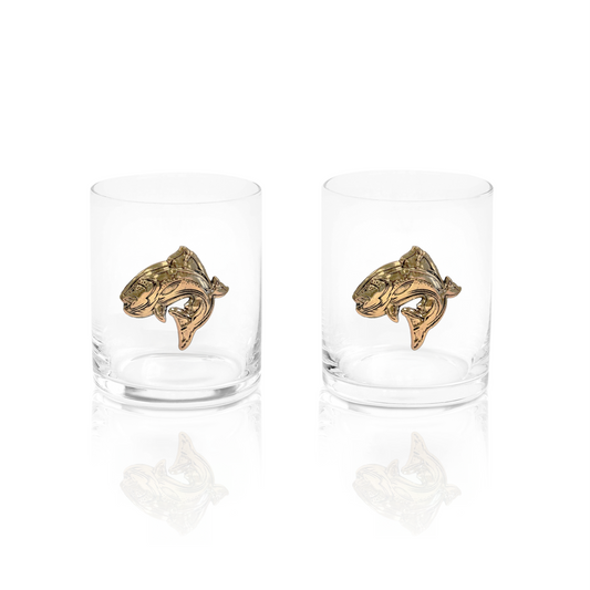 Gold Fish Whiskey Glasses