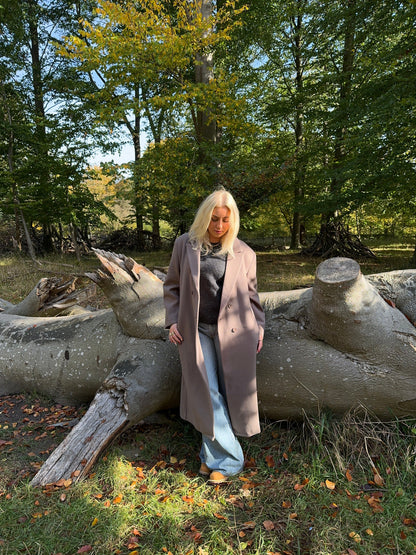 Alva oversized frakke - Taupe