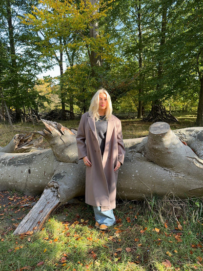 Alva oversized frakke - Taupe