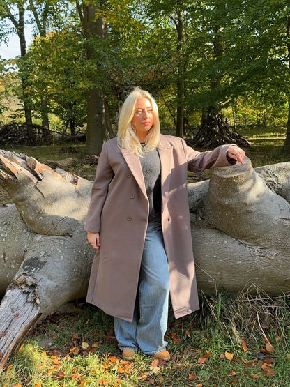 Alva oversized frakke - Taupe