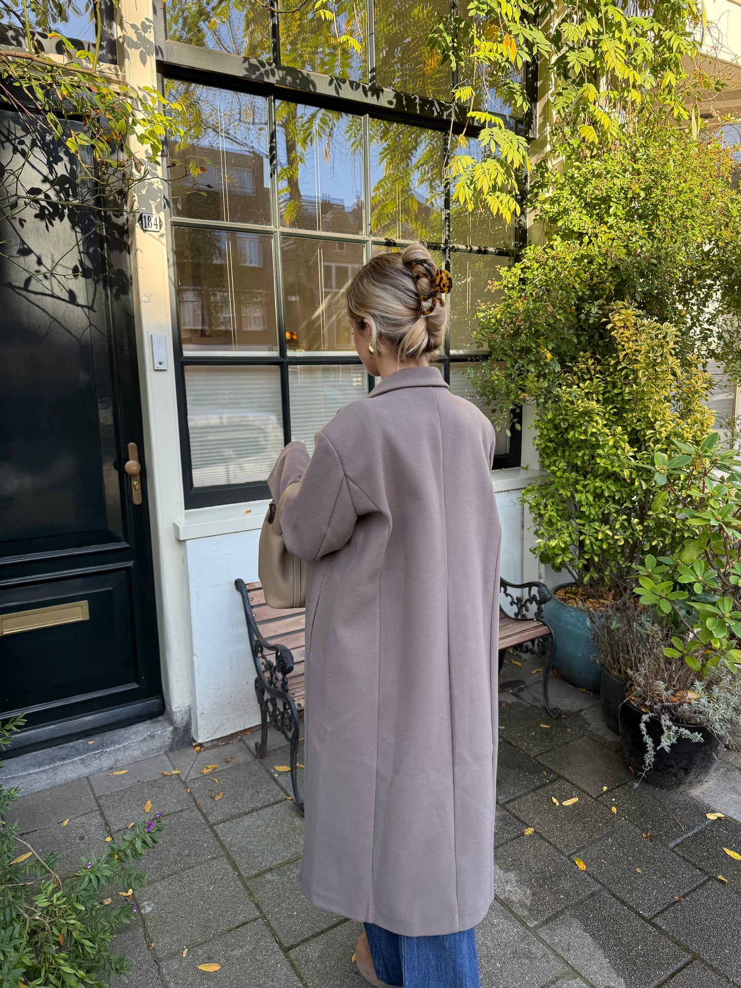 Alva oversized frakke - Taupe