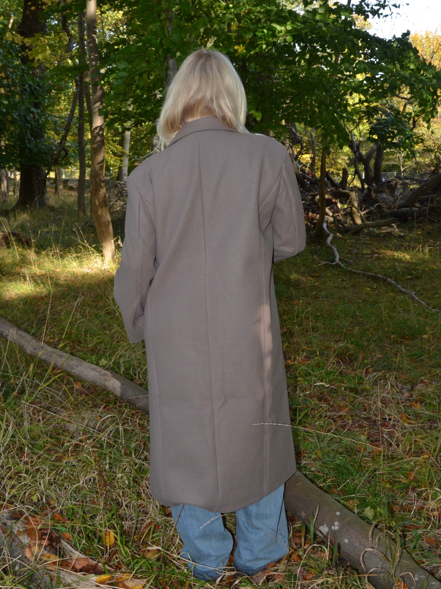 Alva oversized frakke - Taupe