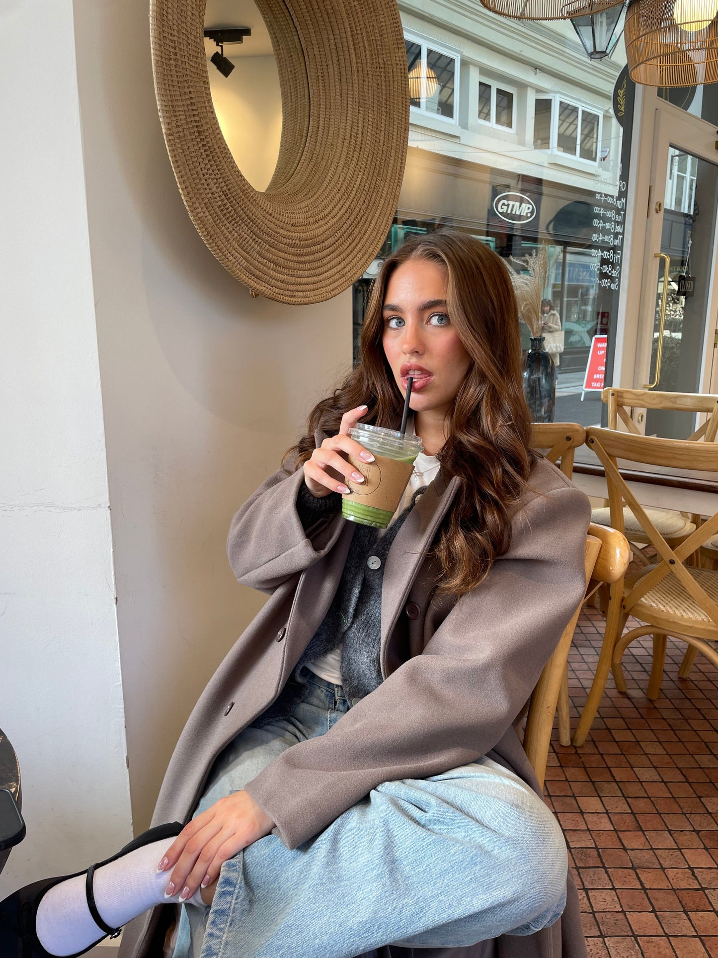 Alva oversized frakke - Taupe