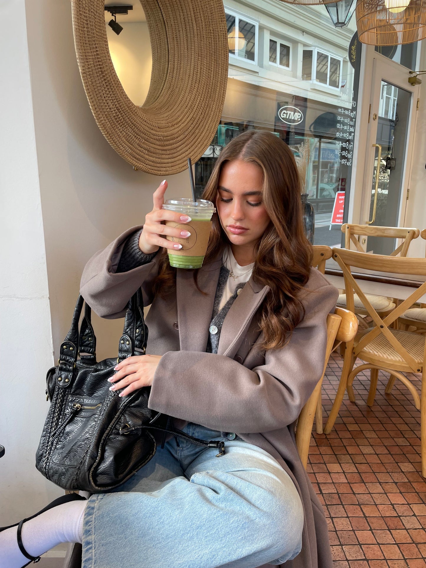 Alva oversized frakke - Taupe