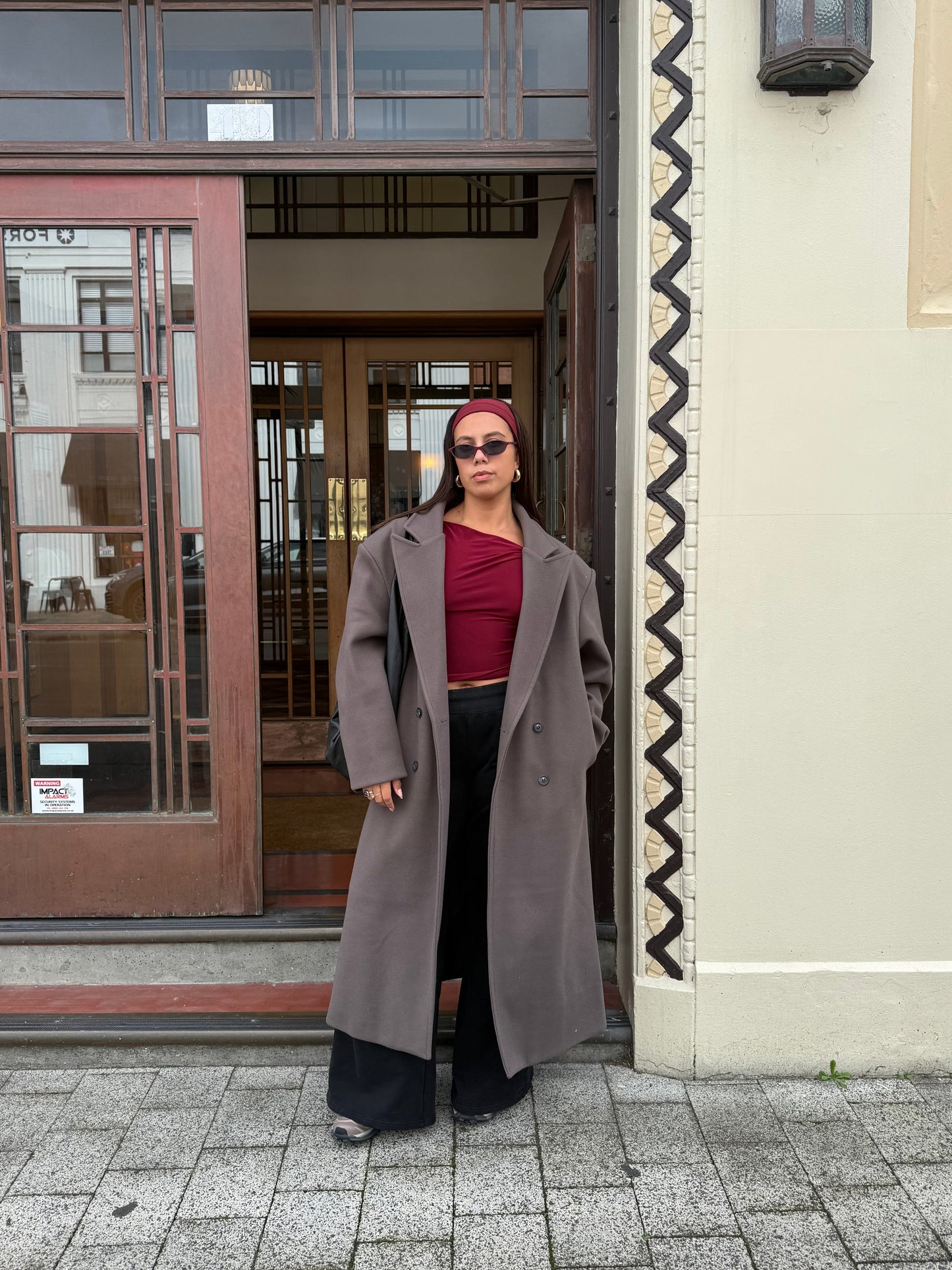 Alva oversized frakke - Taupe