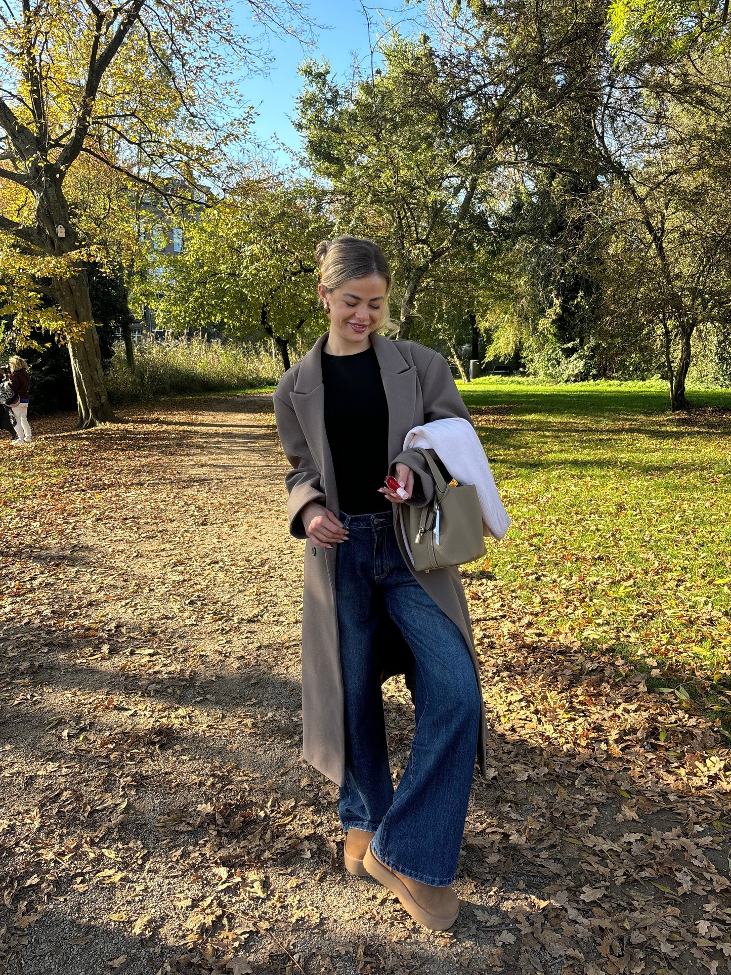 Alva oversized frakke - Taupe